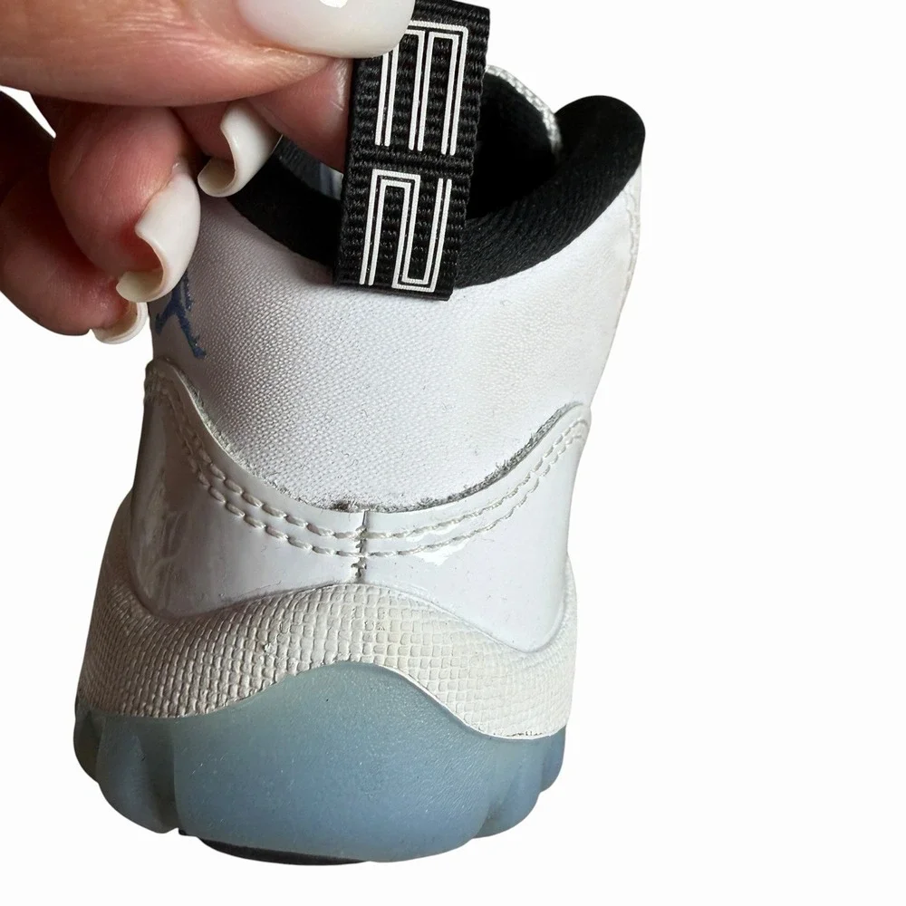 Jordan 11 Retro Shoes Toddler Size 10C White Legend Blue Sneakers 378040-104